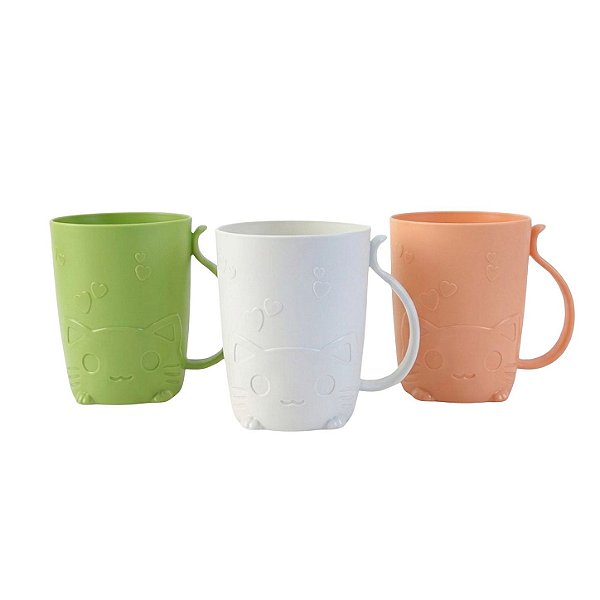 Caneca de Plástico Gatinho Love - Allmini