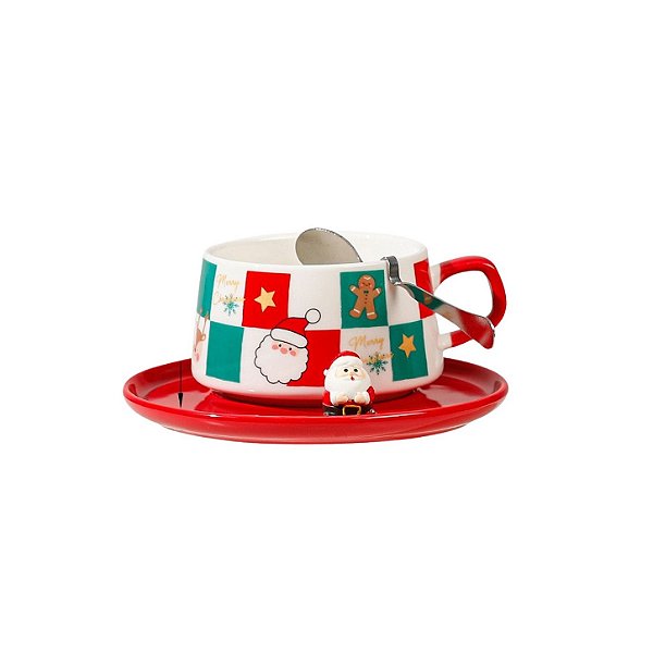 Xícara de Cerâmica Momento Noel - Allmini