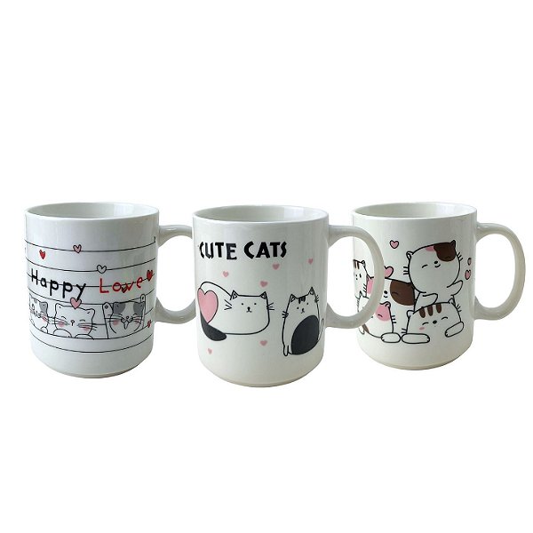 Caneca Gatinhos Happy Love - Allmini