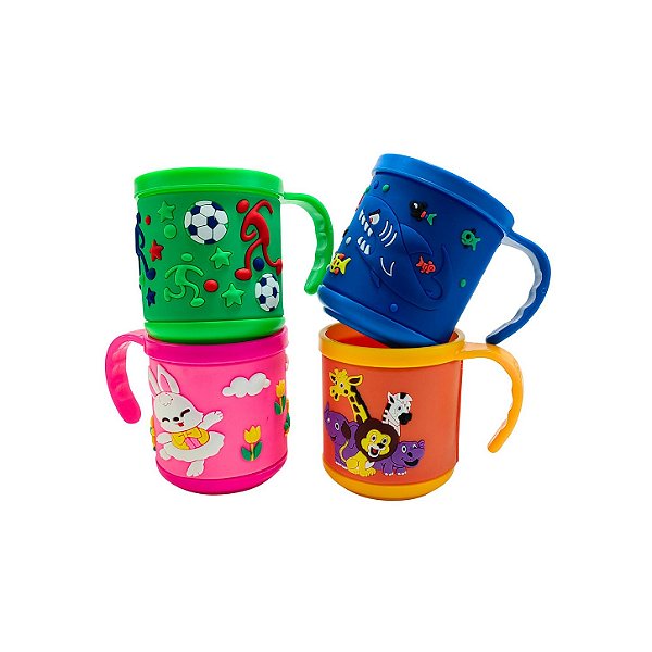 Caneca de Plástico, Diversão em Relevo - Allmini