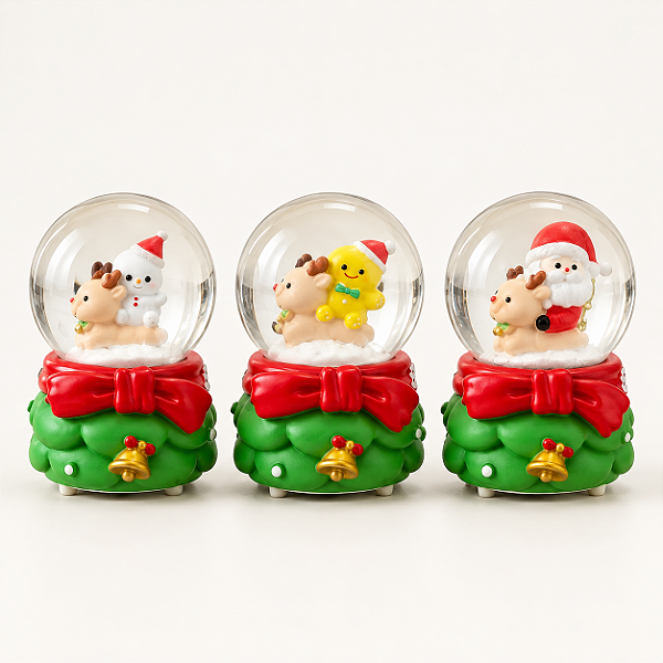 Ornamento de Natal personagens globo de neve