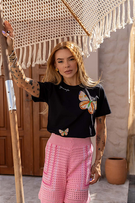 Tshirt Borboletas Entrego e Confio