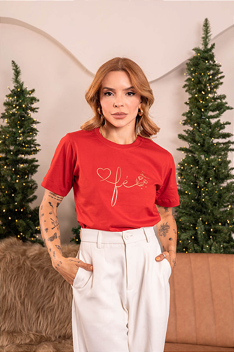 Tshirt Coração Fé