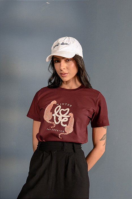 Camiseta Love Winter Onças 100% Algodão