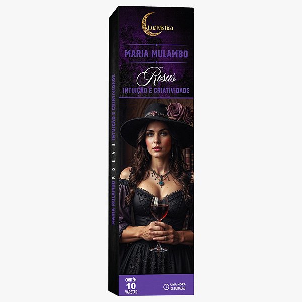 Incenso Natural Maria Mulambo 0% Carvão Cxs C 10 Varetas