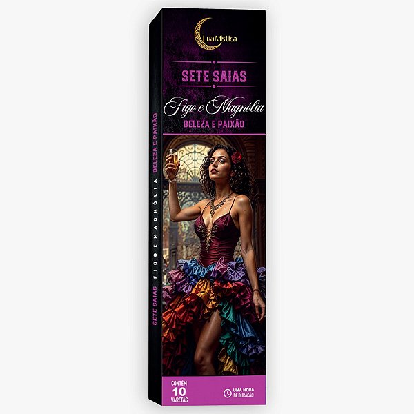 Incenso Natural Sete Saias 0% Carvão Cxs C 10 Varetas