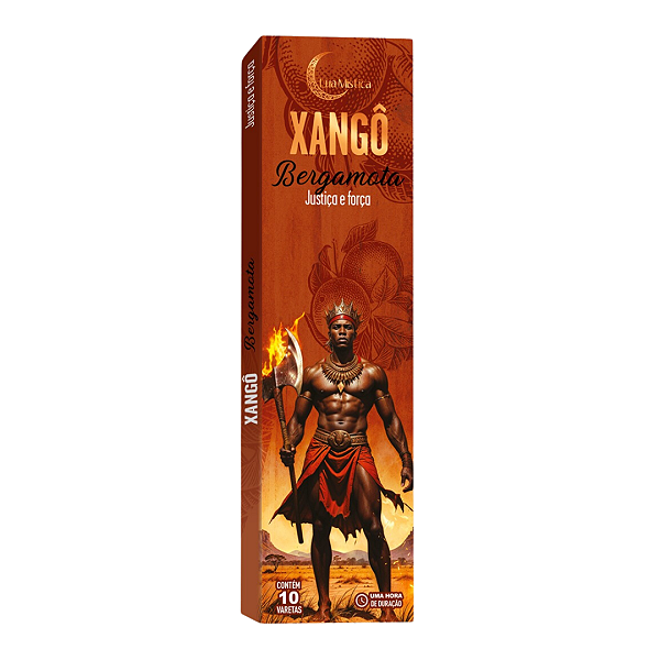 Incenso Natural Xangô Lua Mística 0 Carvão Cx c/ 10 Varetas