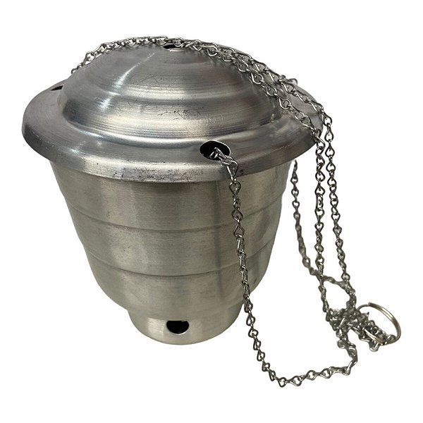 Turíbulo Para Defumação Pequeno em Alumínio Com Corrente 12 cm