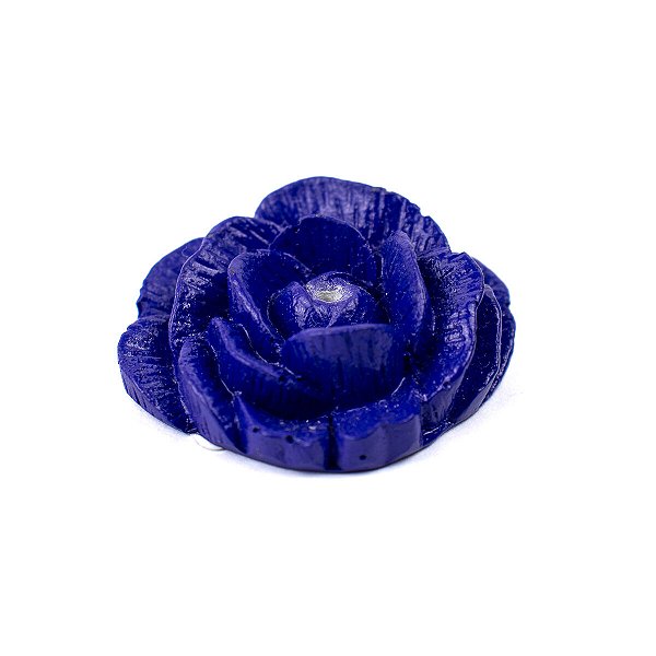 Incensário Porta Incenso Artesanal Rosa Roxa 4 cm Resina