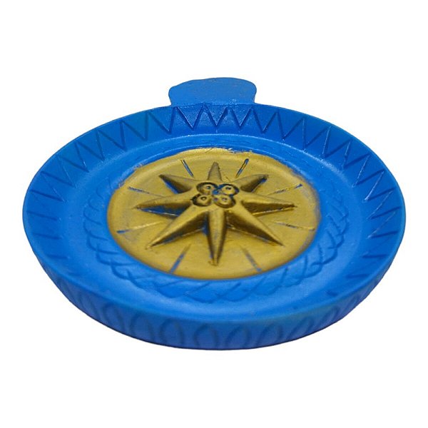 Incensario Prato 10 cm Universal Azul Escuro em Resina