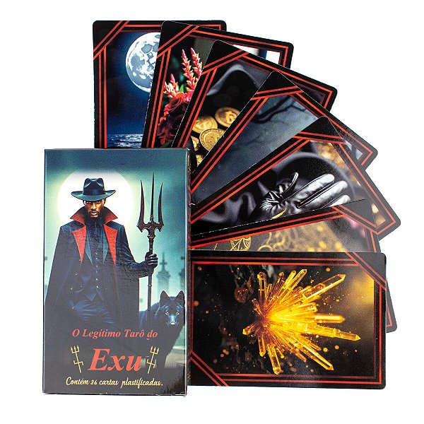 O Legitimo Tarô Do Exu 36 Cartas Plastif e Manual