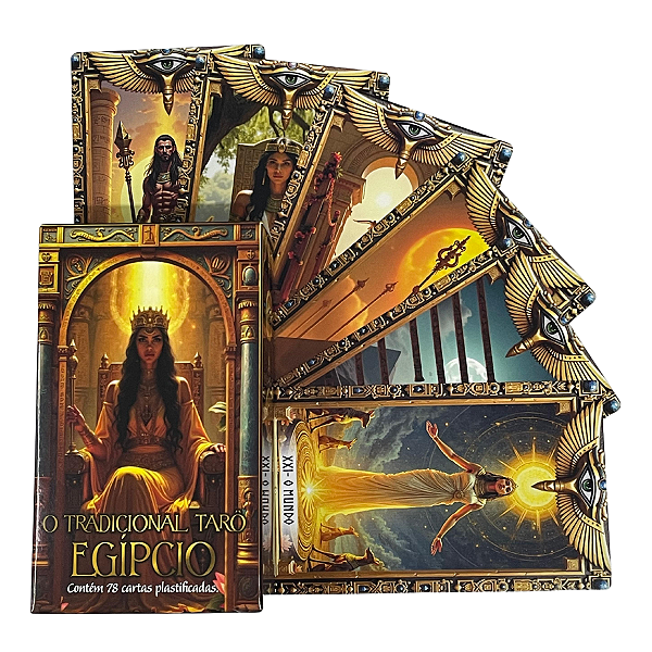 O Tradicional Tarô Egípcio 78 Cartas Plastificadas e Manual