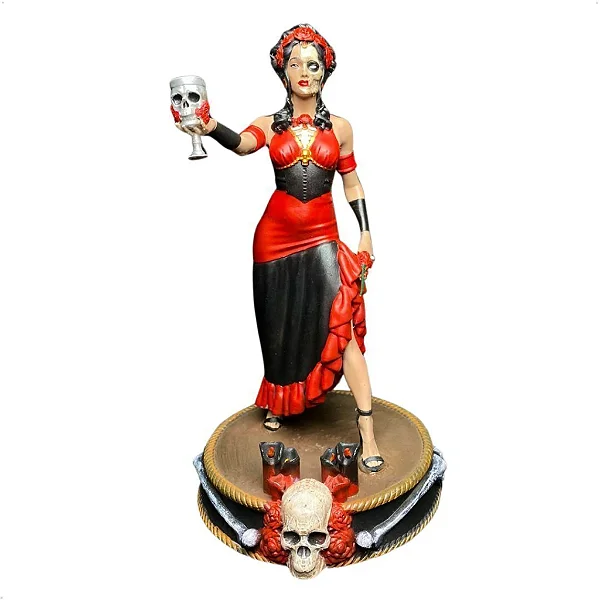 Rosa Caveira Taça (R) - Resina - Umbanda Candomble