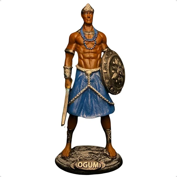 Ogum Guerreiro (R) 25cm - Resina - Umbanda Candomble