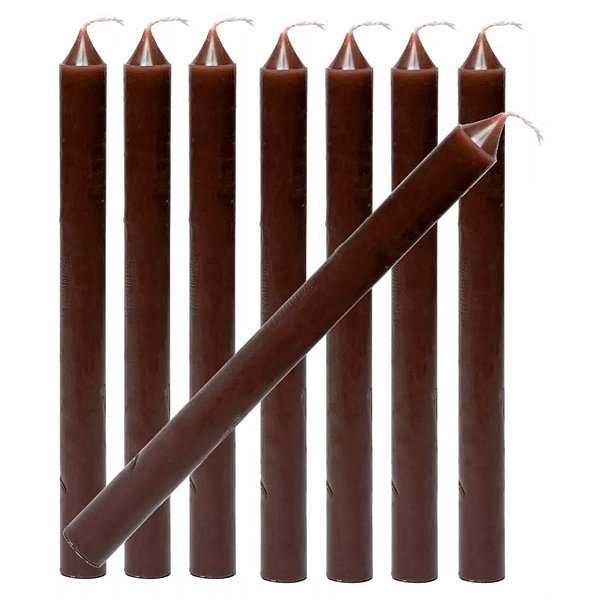 Vela Palito Marrom - 9 unidades