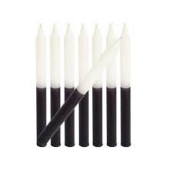 Vela Palito Branca e Preta Unitária
