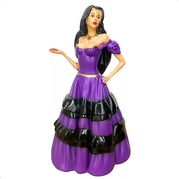 Imagem Pomba Gira 26cm resina roxa