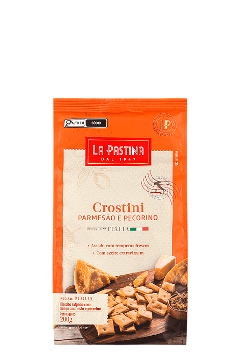 Crostini Com Parmesão E Pecorino La Pastina 200G