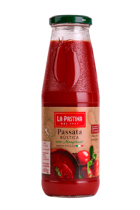 Passata Rústica Italiana Com Manjericão La Pastina 680G