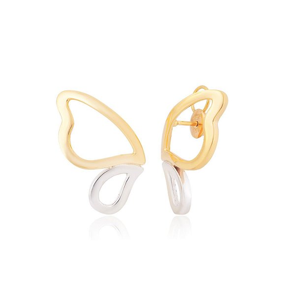 BRINCO BORBOLETA DUE EM OURO 18K