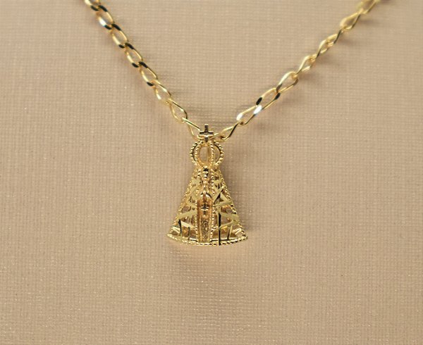 PINGENTE DE OURO 18K PI002 NOSSA SENHORA APARECIDA