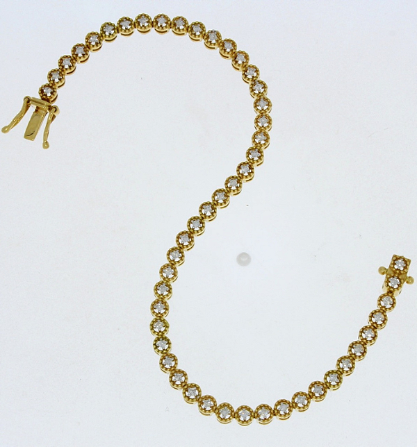 PULSEIRA RIVIERA VERENA EM OURO 18K COM DIAMANTES