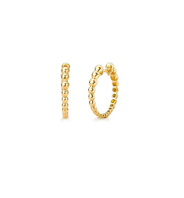 BRINCO DE OURO 18K ARGOLA ESFERAS