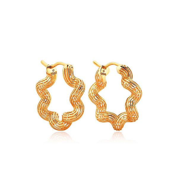 BRINCO DE OURO 18K ARGOLA FILIGRANA