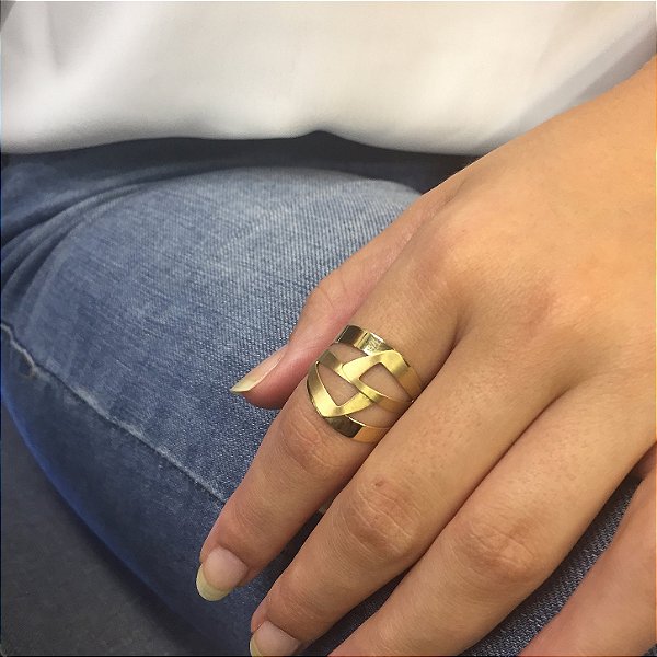 ANEL DE OURO 18K AN1052 T20