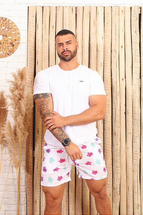 Bermuda Masculina - Tartarugas coloridas