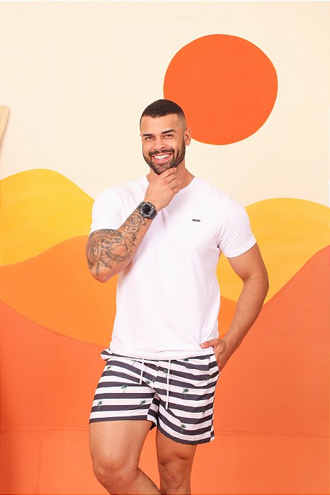 Bermuda Masculina - COQUEIROS LISTRADO