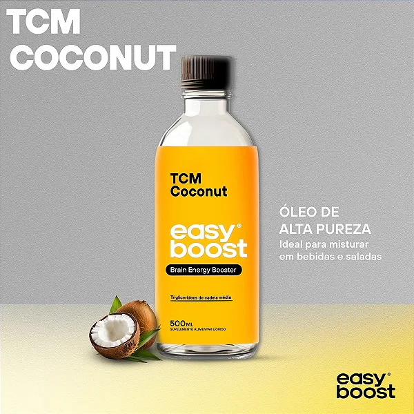 Óleo Coconut TCM Easy Boost MCT Puro 100% do Coco – 500ml