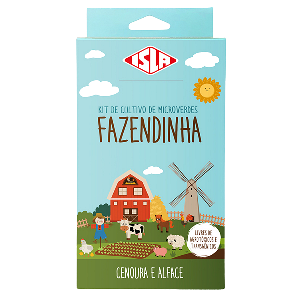 Kit de Cultivo Microverdes Fazendinha de Cenoura e Alface