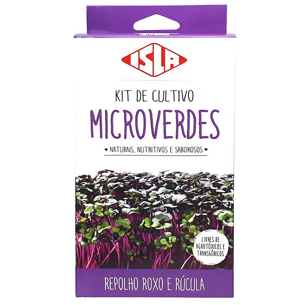 Kit - Microverdes de Rúcula e Repolho Roxo