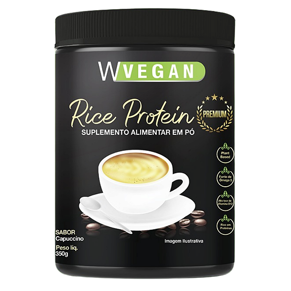 Proteína Vegetal Premium 350g com DHA WVegan – Sabor Capuccino