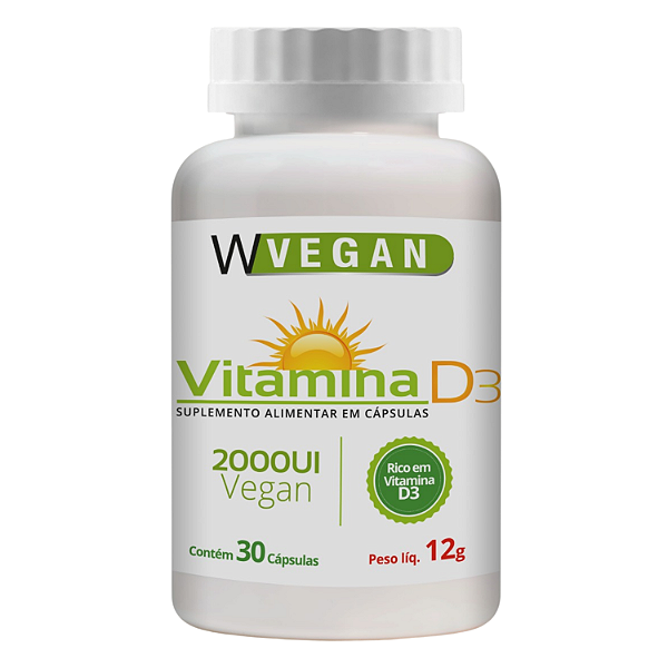 Vitamina D3 2000 UI 30 Cápsulas WVegan