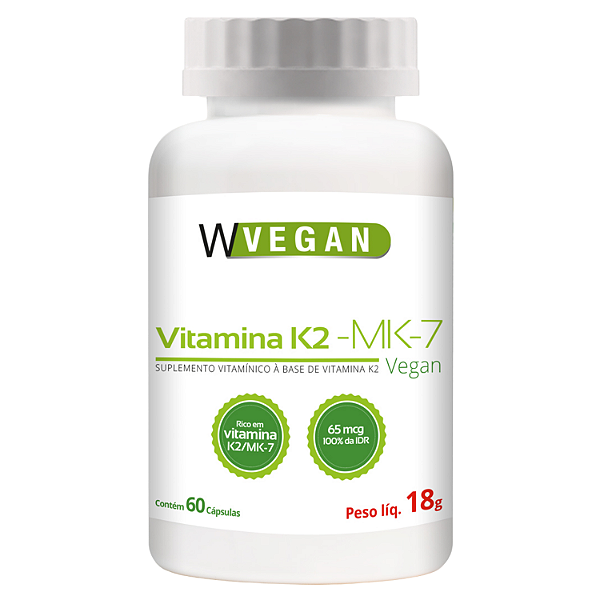 Vitamina K2 MK7 65mcg 60 Cápsulas WVegan