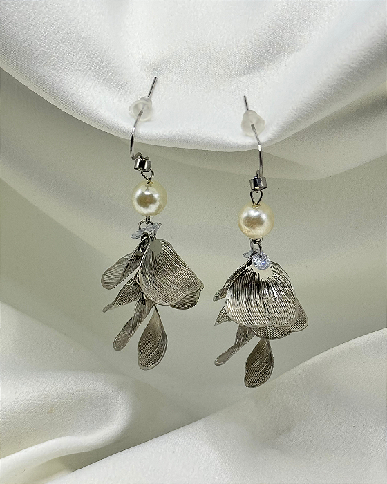 Brinco Steel Glow Inox Pérola