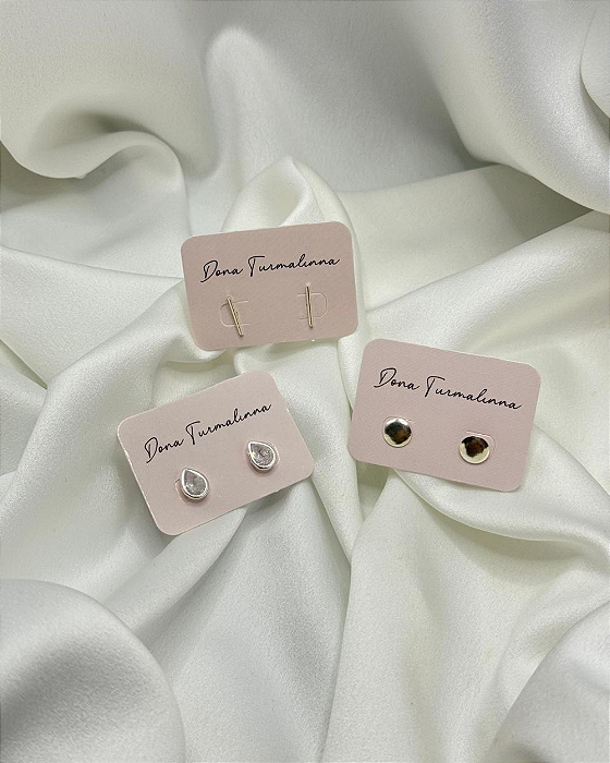 Trio de Brincos Minimals Prata 925