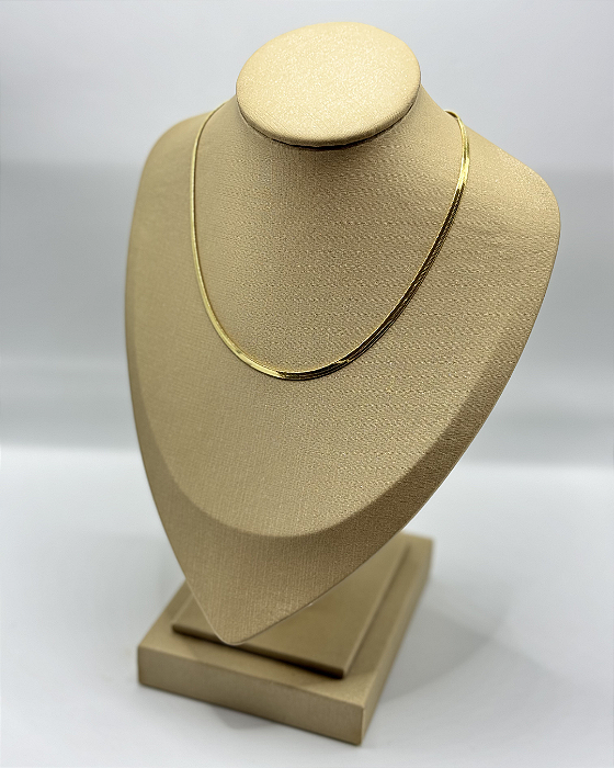 Colar Choker Fita banhado em ouro 18k