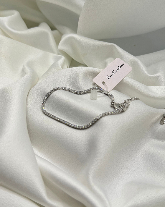 Pulseira Riviera em ródio branco