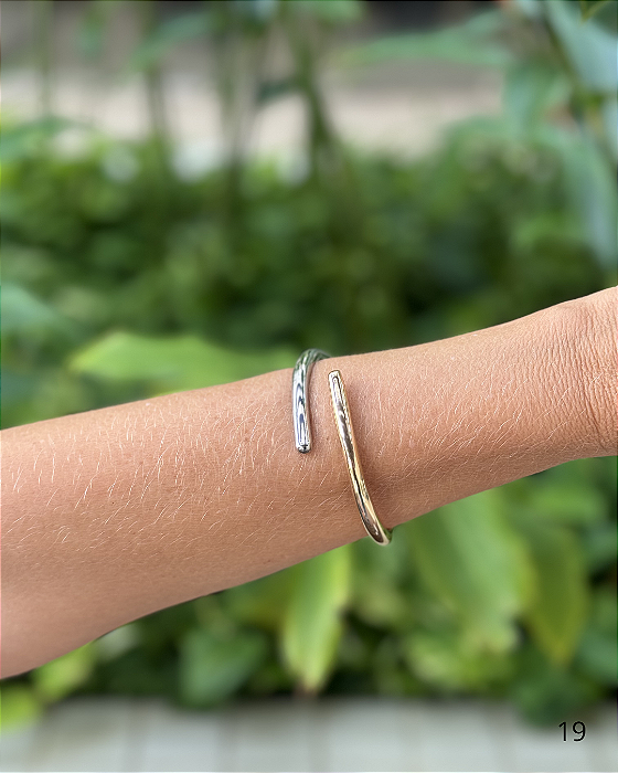 Bracelete Banhado em Ouro e Ródio