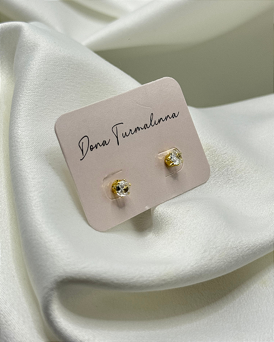 Brinco Ponto de Luz banhado em ouro 18k