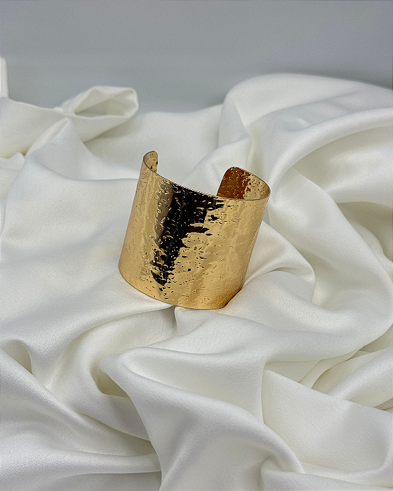 Bracelete Orgânico Luxo Banho Ouro 18k
