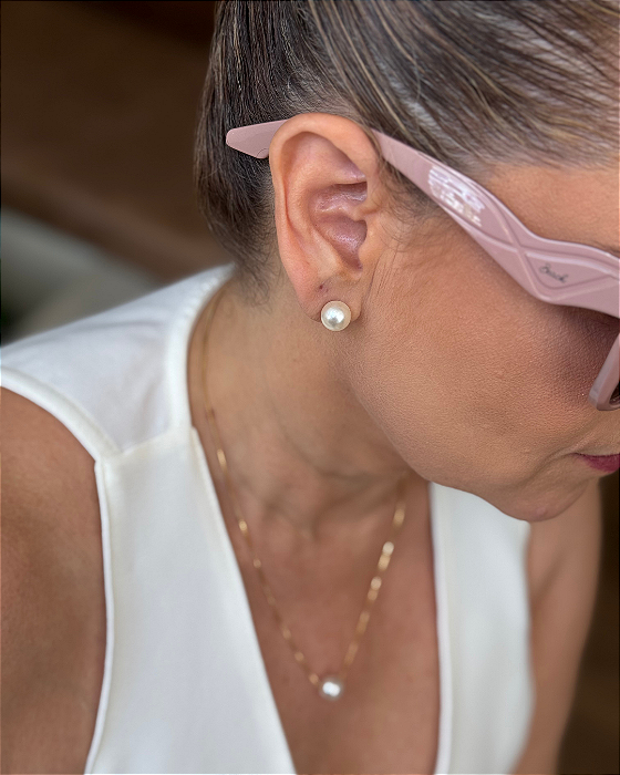 Conjunto Pérola Banhado em Ouro 18k