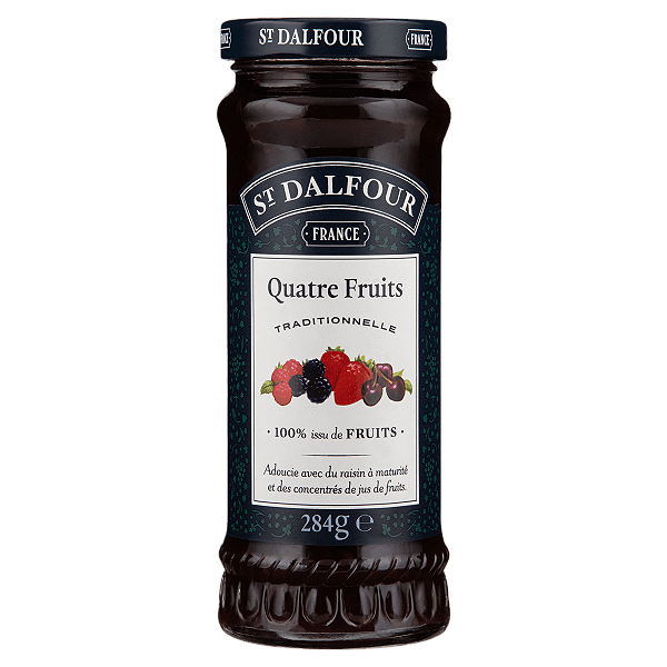 Geleia Artesanal 4 Frutas (Amora, Morango, Framboesa e Cereja) – 284g – St. Dalfour