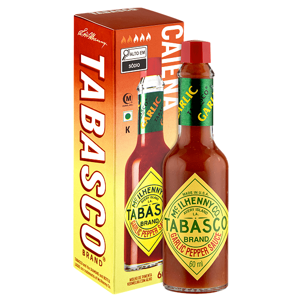 Molho de Pimenta Caiena com Alho  – 60ml – Tabasco