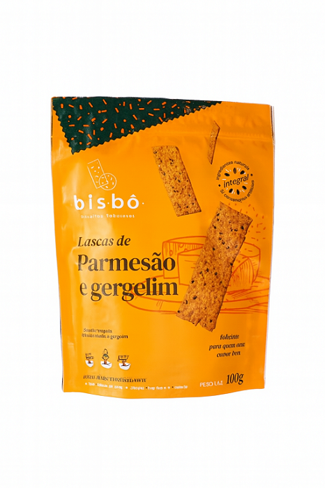 Biscoito Artesanal de Parmesão e Gergelim - 100g - Bisbô