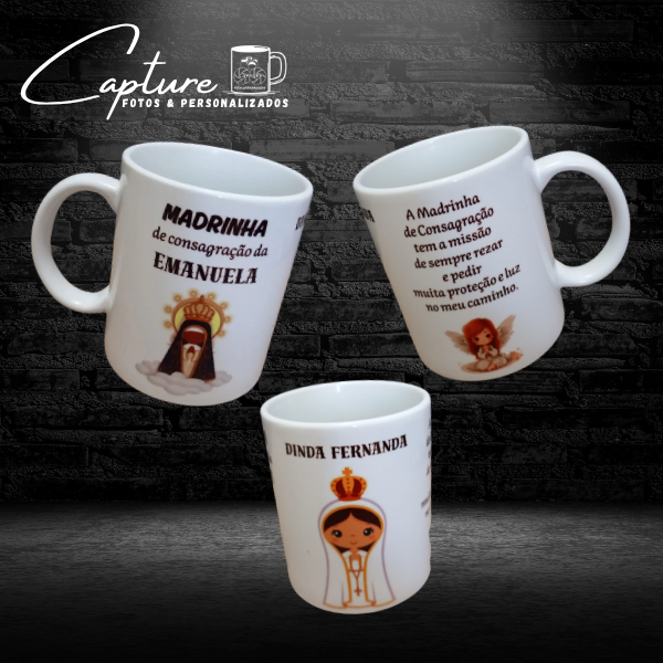 Caneca Madrinha de Batizado Personalizada