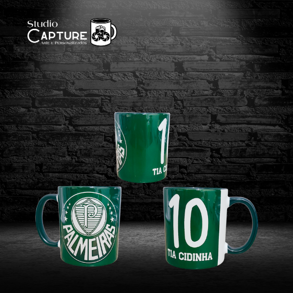 Caneca Palmeiras N° 10 com Nome